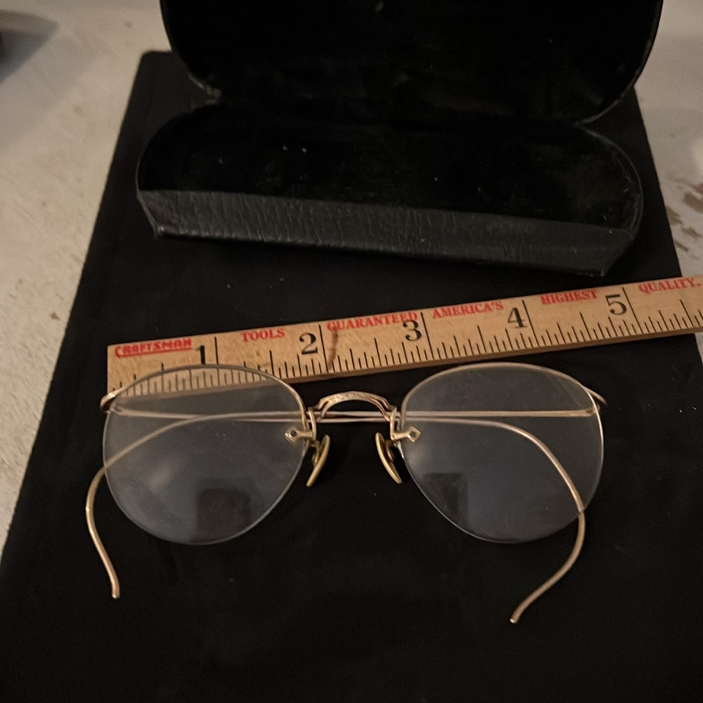 Antique 12k gold filled half rim glassses